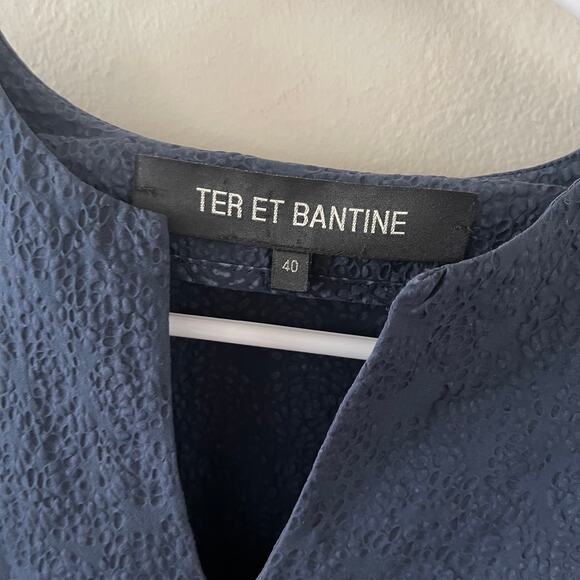 Ter Et Bantine Swing Top Womens 4 Blue Lagenlook Minimalist Casual Basic Simple - Picture 4 of 7